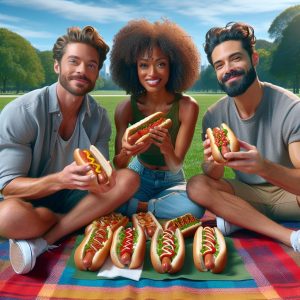 Chicago-style hot dog picnic.