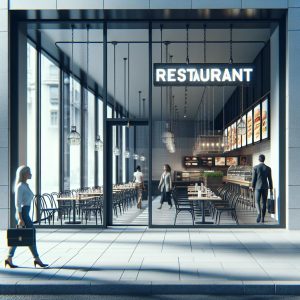 Empty restaurant chain storefront