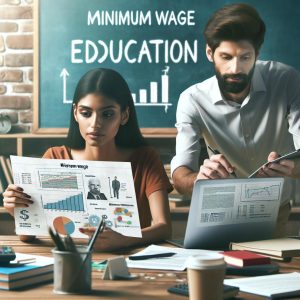 Minimum wage education concept.