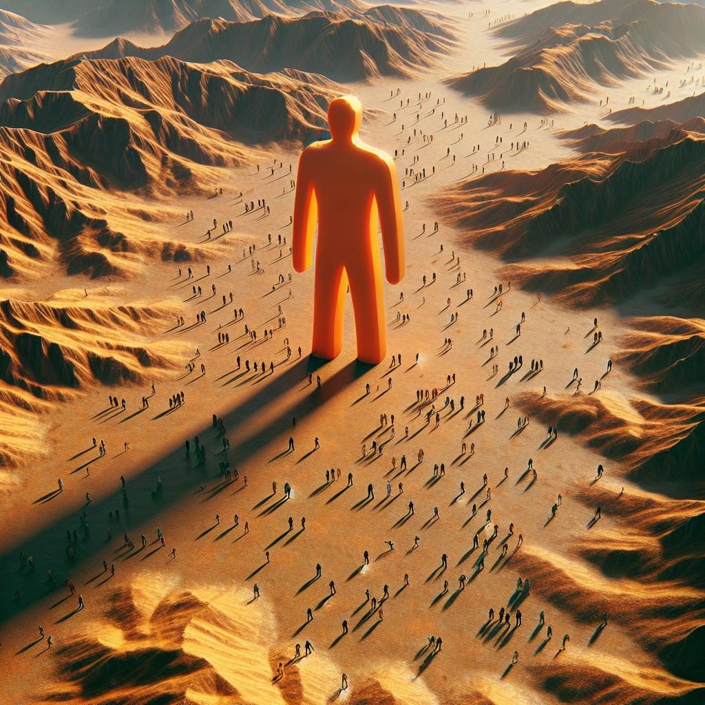 Giant Orange Figure Landscape