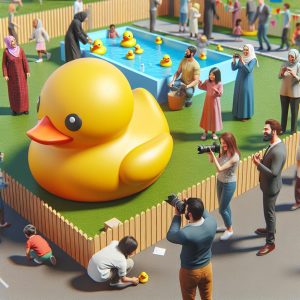 Giant rubber duck charity.