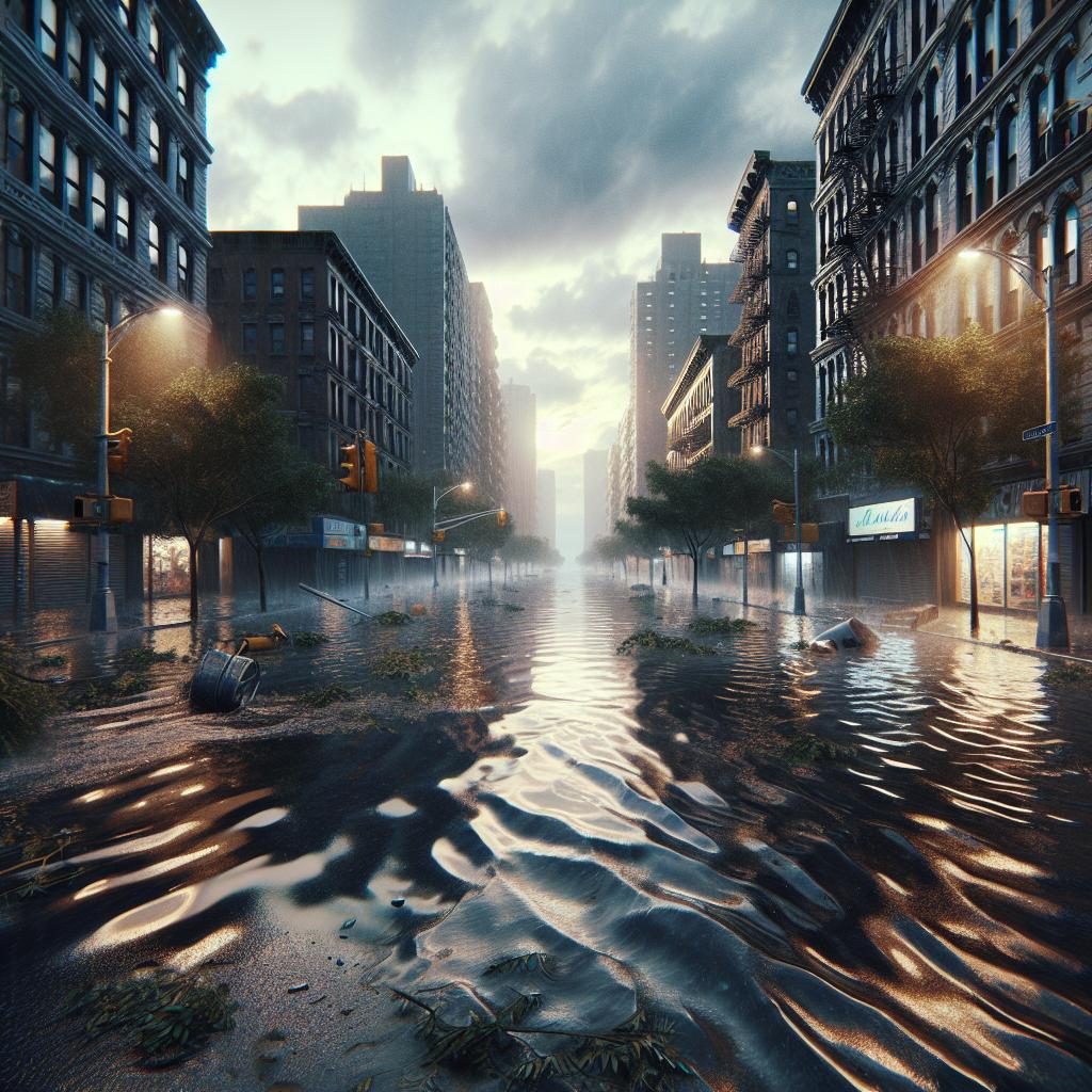 "Flooded streets after storm"