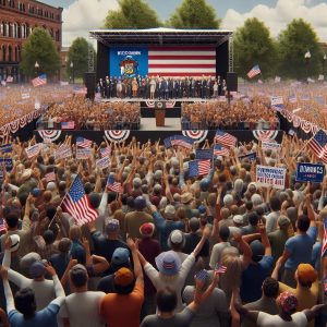 Wisconsin campaign rally scene