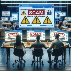 Online scam prevention concept