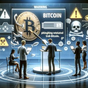 "Bitcoin phishing warning concept"