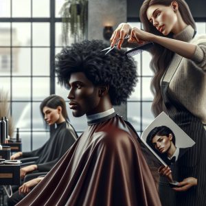 Hairdresser at work concept