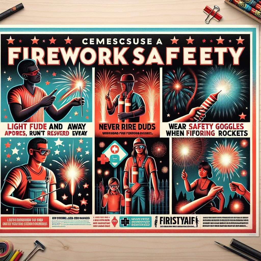 Firework safety reminder poster