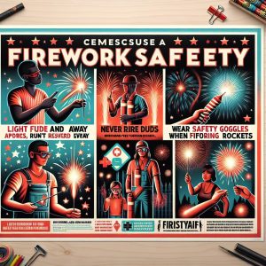 Firework safety reminder poster