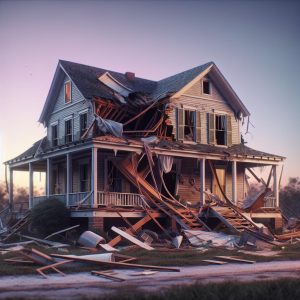 Collapsed North Carolina house.