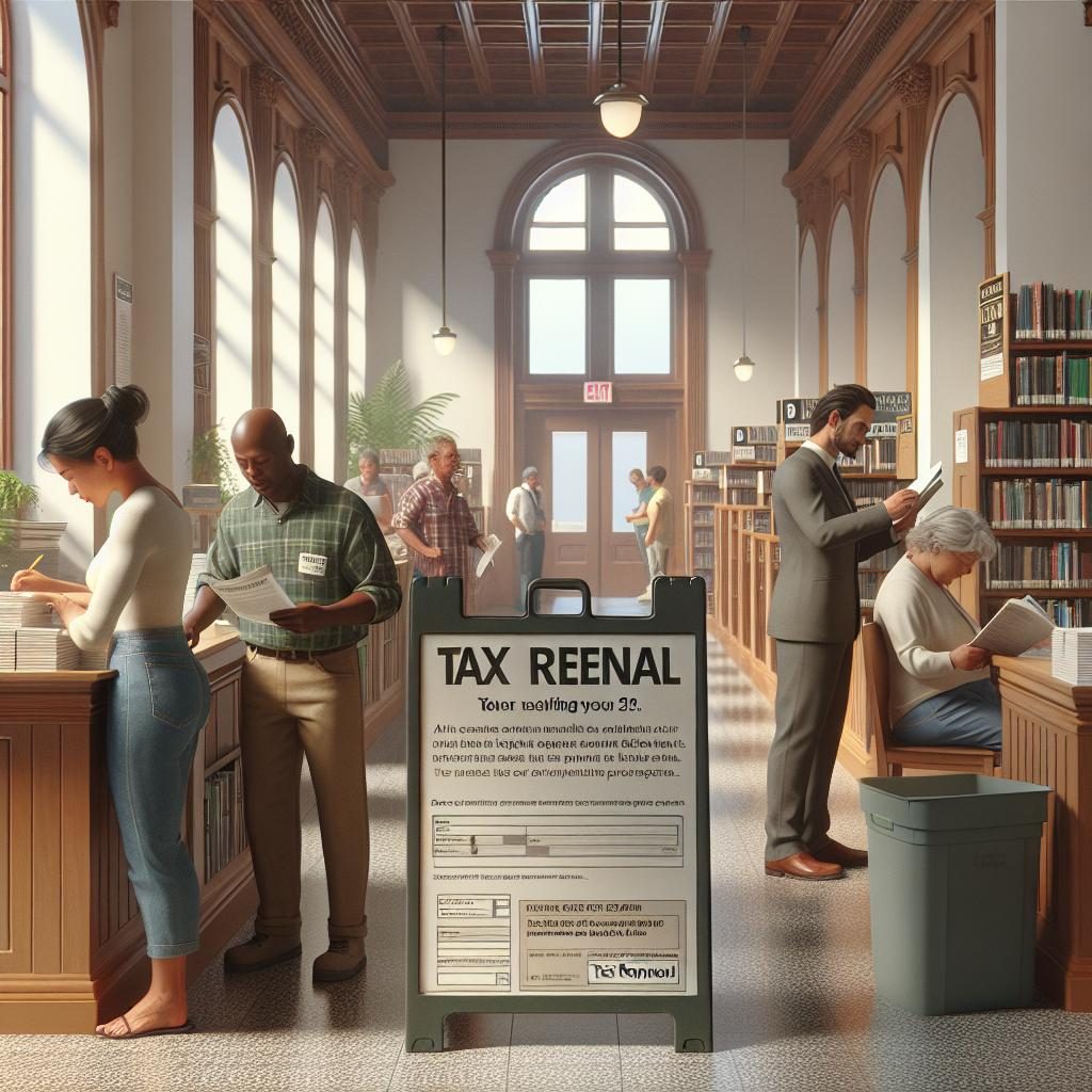 Library tax renewal concept.