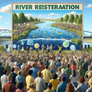 River restoration celebration event.