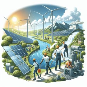 Renewable energy concept illustration