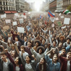 Student protest rally