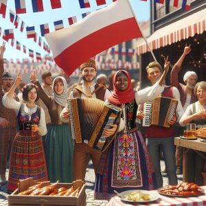 Polish festival celebration scene.