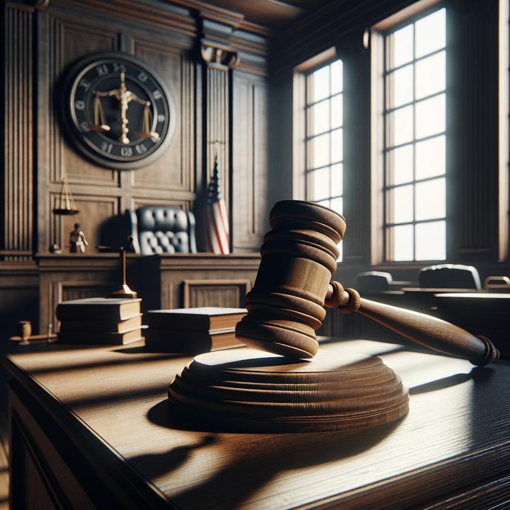 Courtroom with gavel