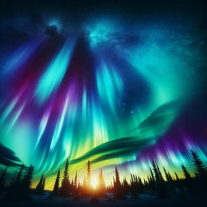 Vibrant Aurora Borealis Sky