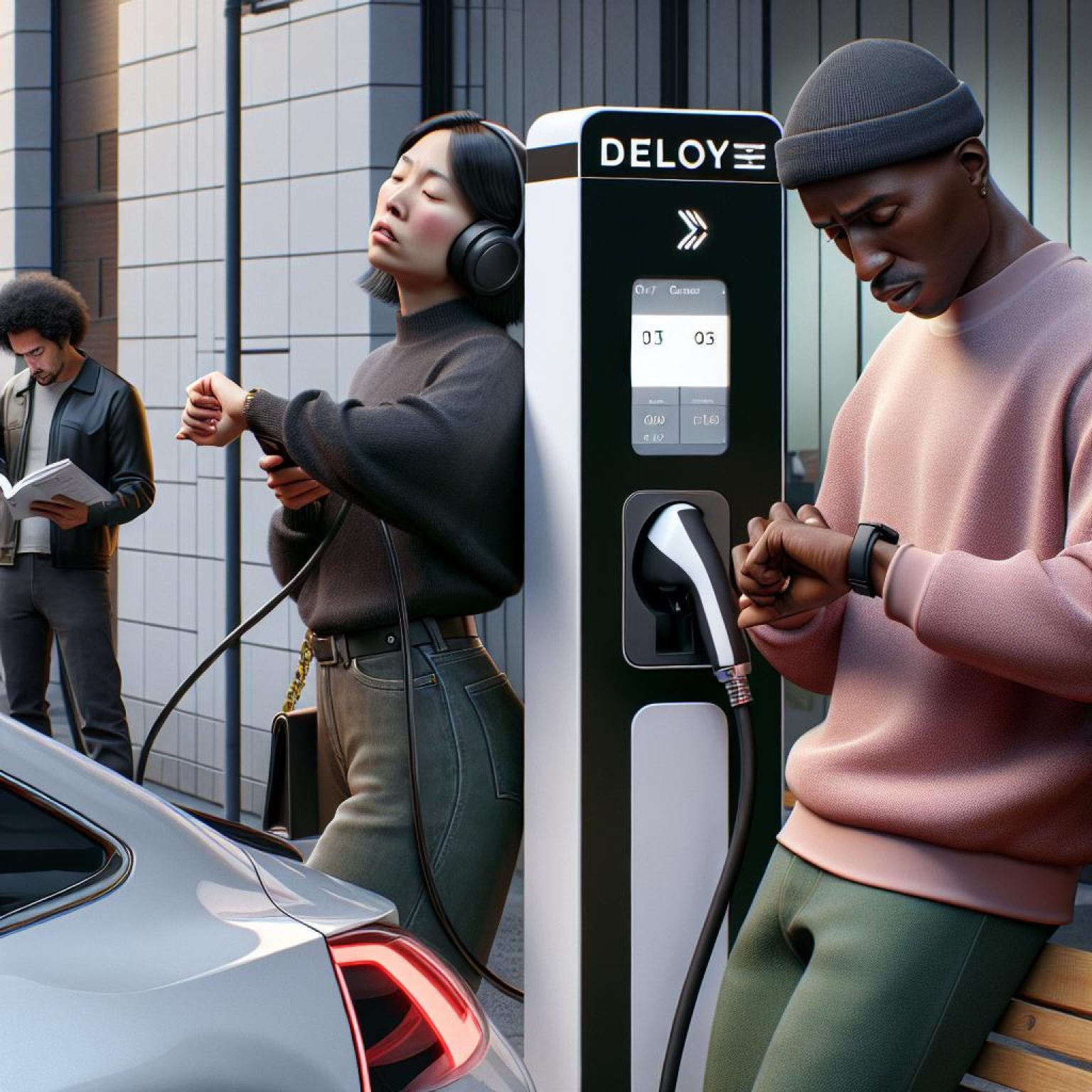 "EV charger delays illustration"