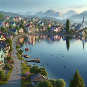 Charming Lakeside Townscape