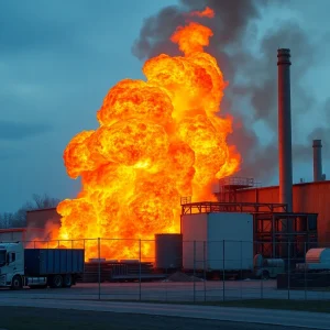 Large Industrial Fire Breaks Out at Livonia Recycling Center