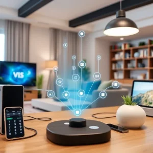 Connected smart devices enhancing a modern home environment.