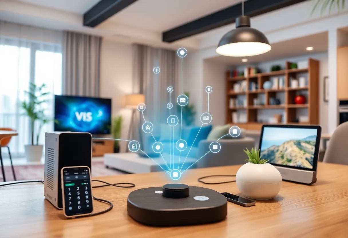 Connected smart devices enhancing a modern home environment.