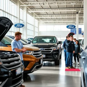 Students participating in the Aims Community College Ford internship program.