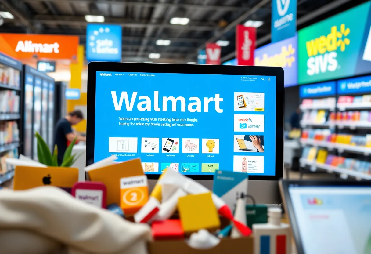 Teams of marketing experts working on Walmart e-commerce strategies