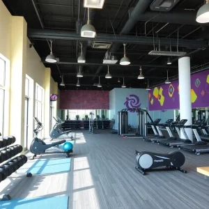 Interior of Planet Fitness Northville with new equipment