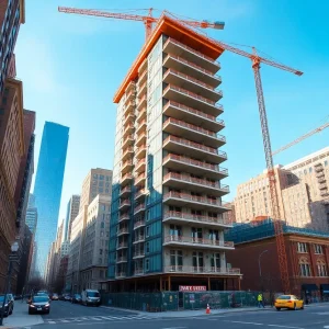 Rendering of the Broadway Lofts apartment complex