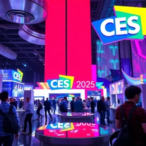 Attendees experiencing the latest technology at CES 2025