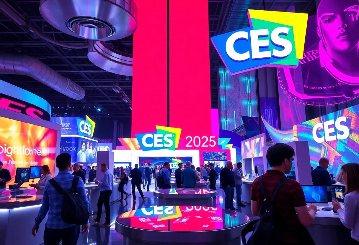 Attendees experiencing the latest technology at CES 2025