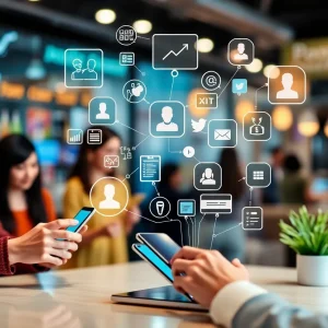 An illustration depicting customer experience in the marketing landscape.