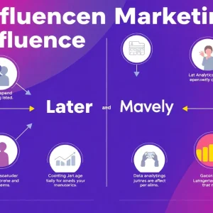 A visual representation of the Later and Mavely acquisition in influencer marketing.