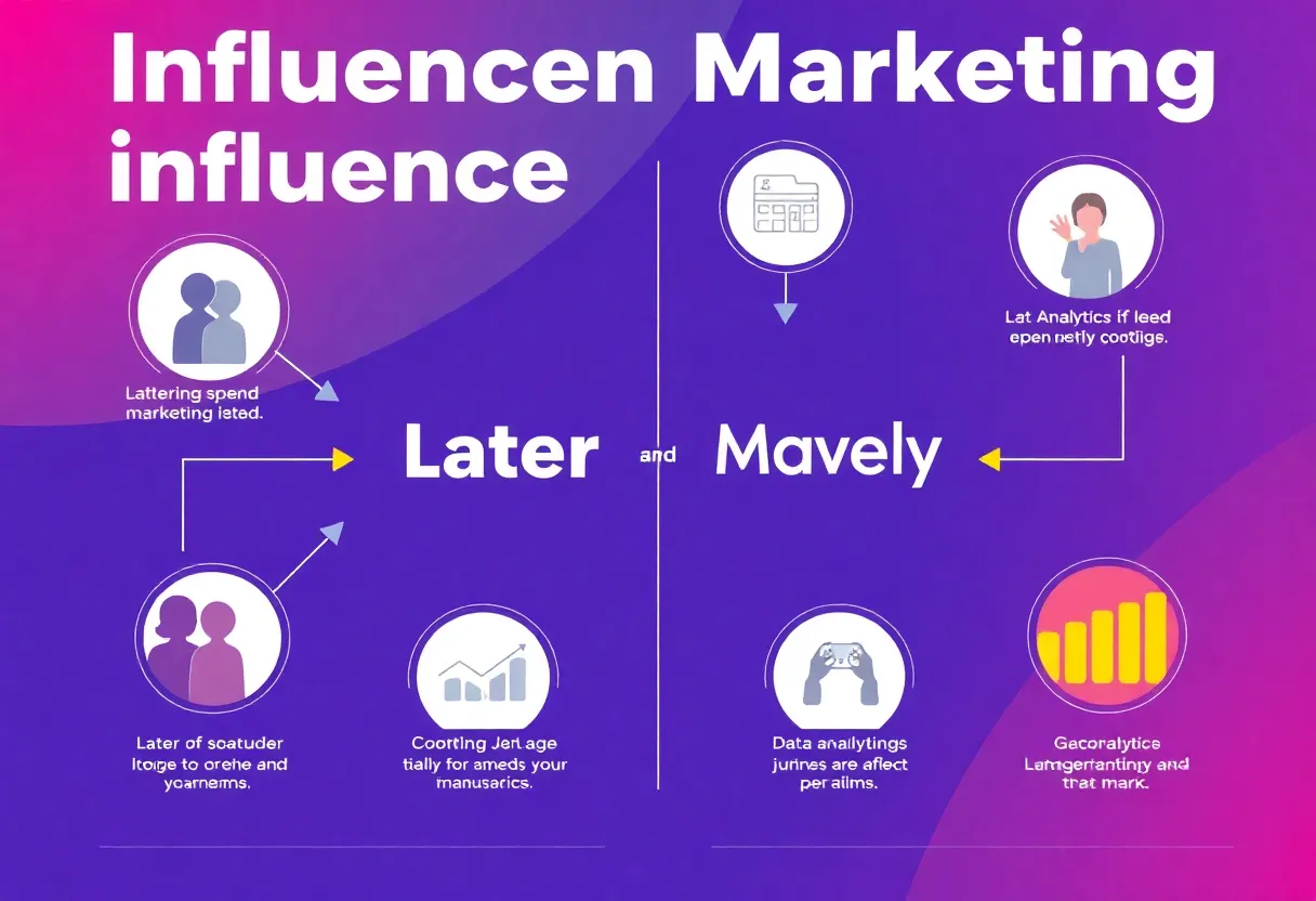 A visual representation of the Later and Mavely acquisition in influencer marketing.