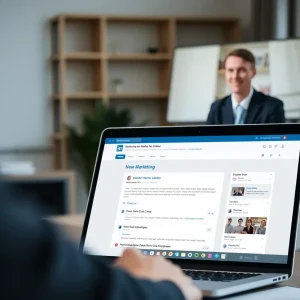 Professional webinar focusing on LinkedIn marketing techniques using AI.