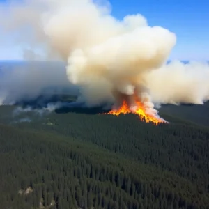 Wildfire burning in Los Angeles