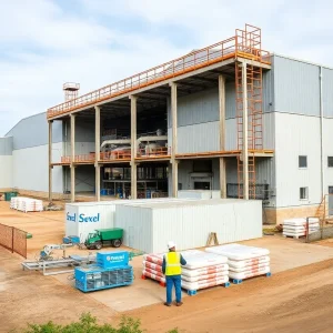 Construction of a meat processing facility in Manchester, Michigan.