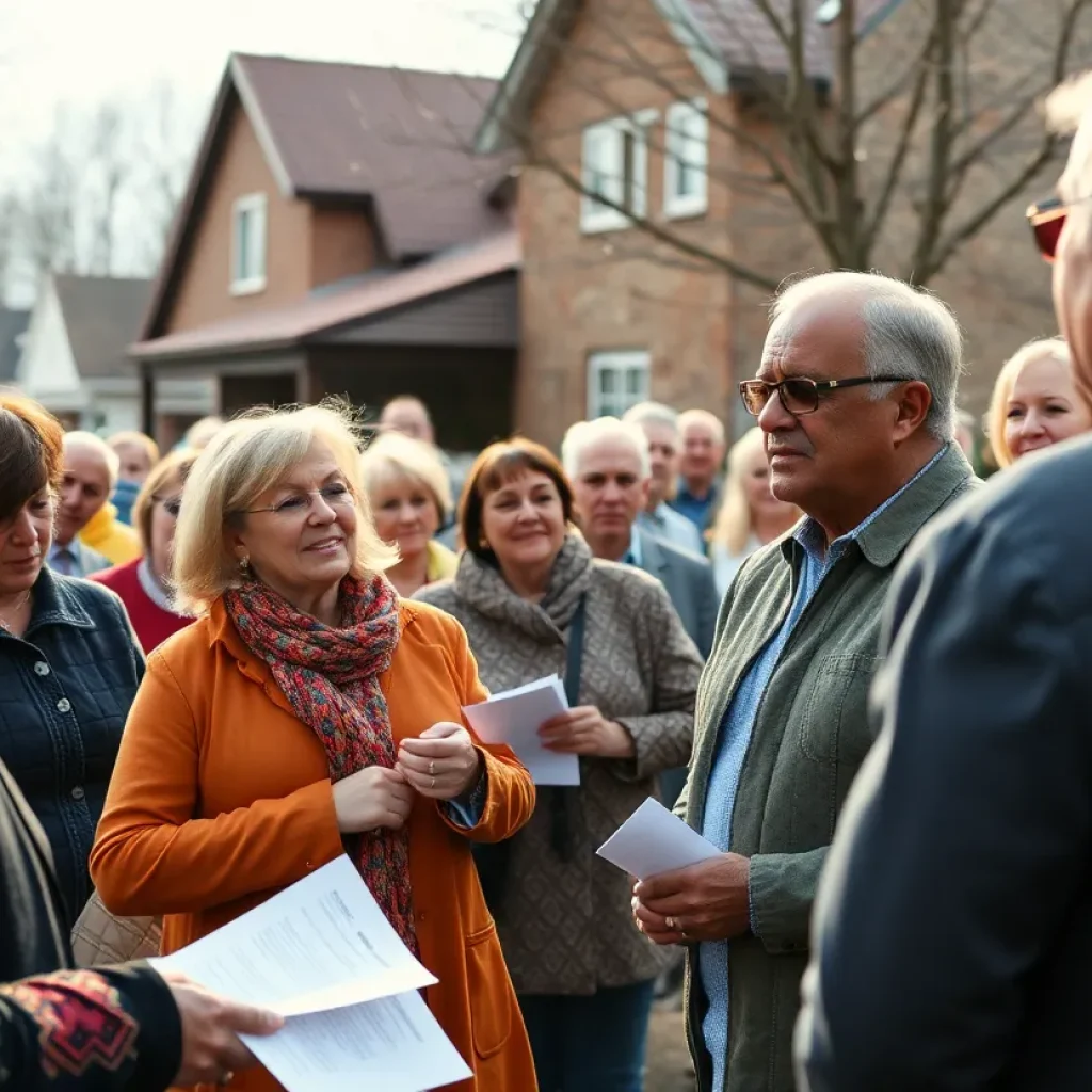 Residents discussing at Northville Township election event