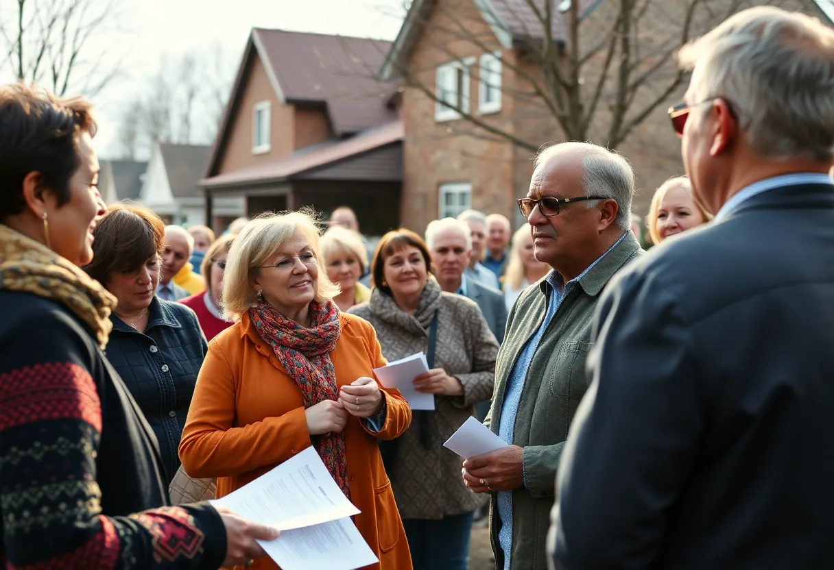 Residents discussing at Northville Township election event