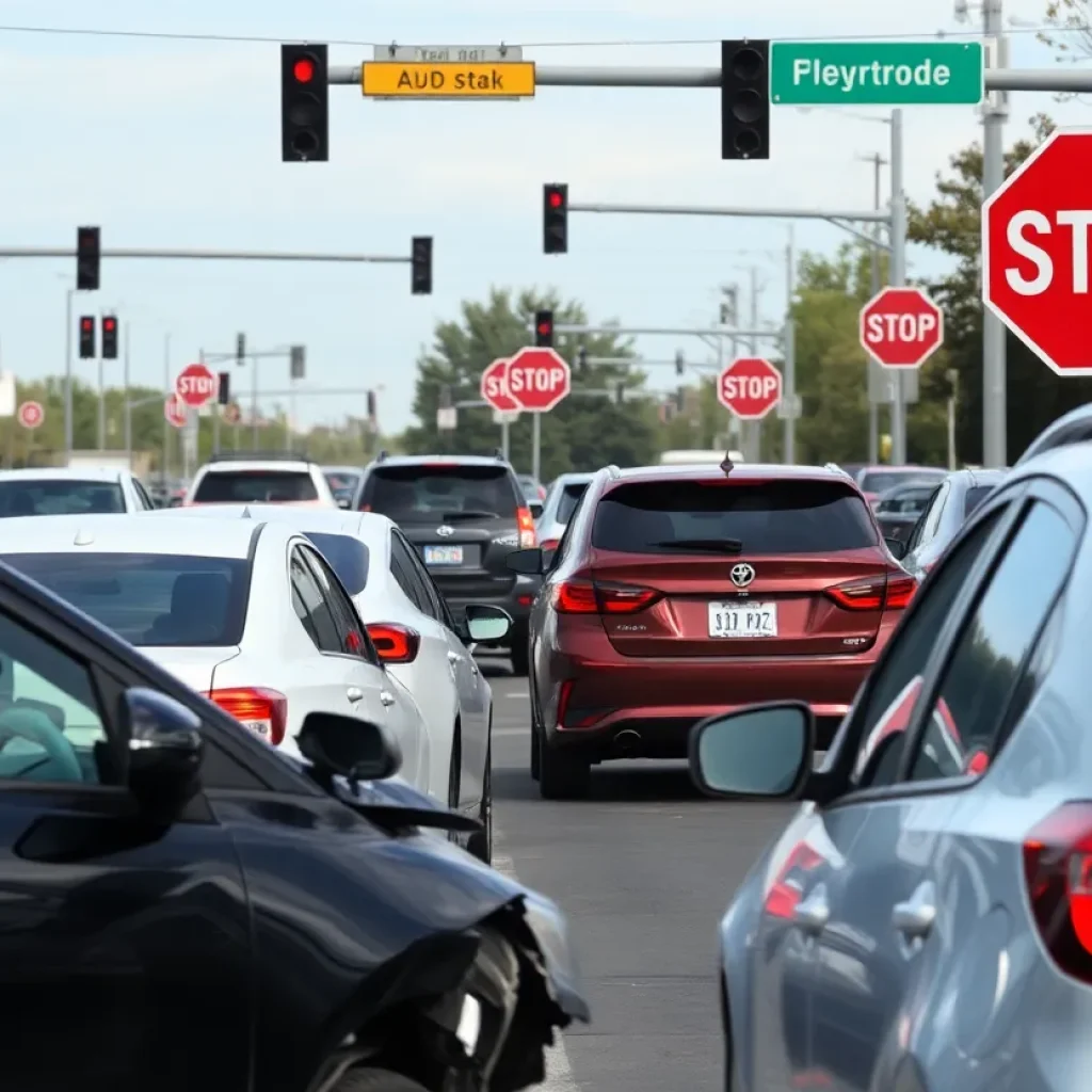 Damaged vehicles at a perilous intersection in Northville Township