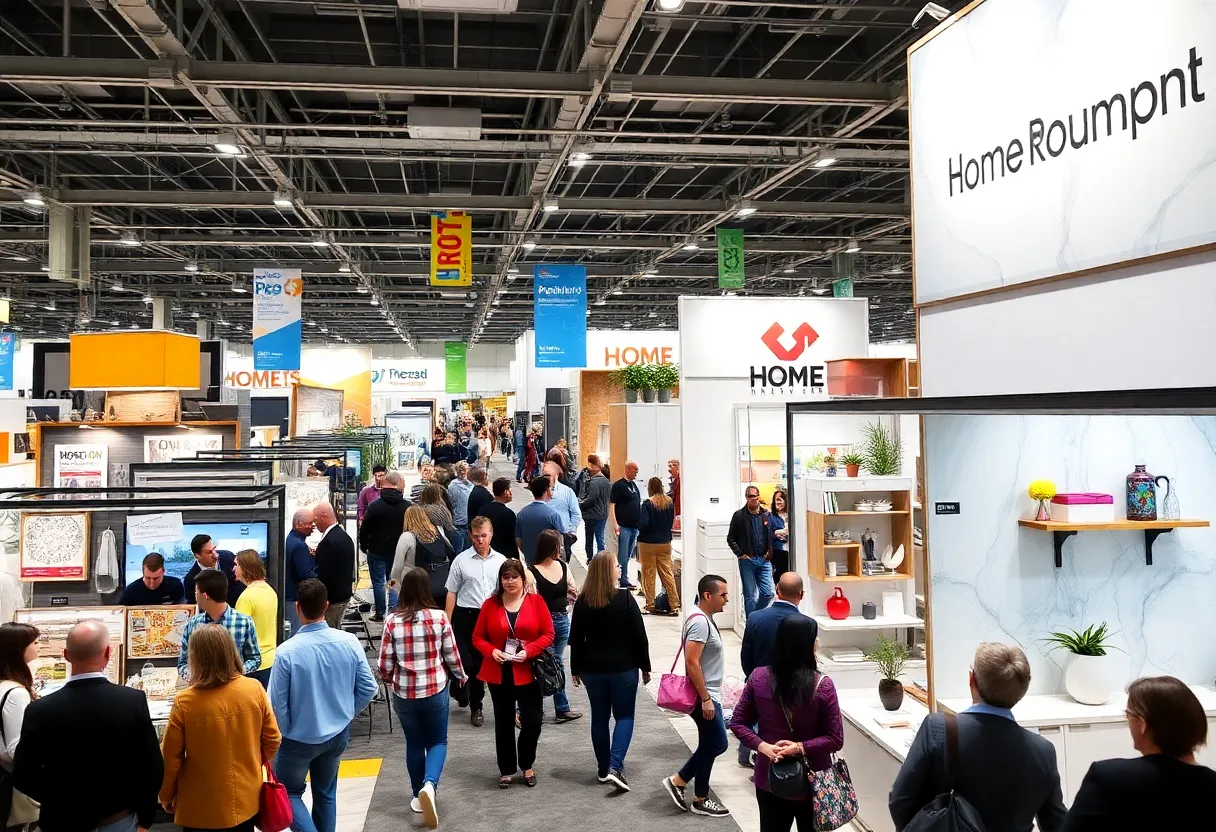Displays showcasing home renovation trends at Novi Home Show