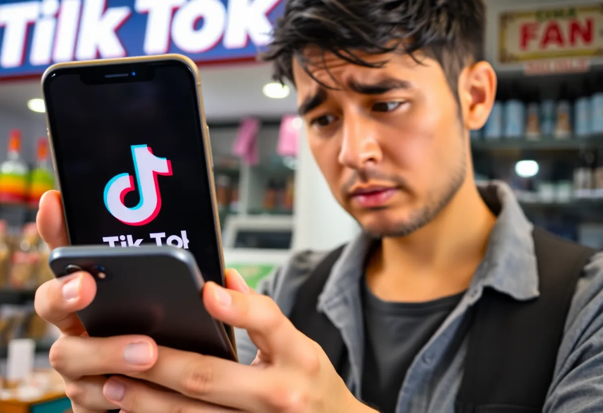 A small business owner expressing worry about the potential ban of TikTok.