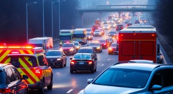 Major Traffic Snarl After Multi-Car Collision on I-96