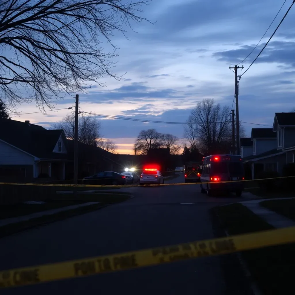 Police vehicles at a residential scene in Port Huron Township