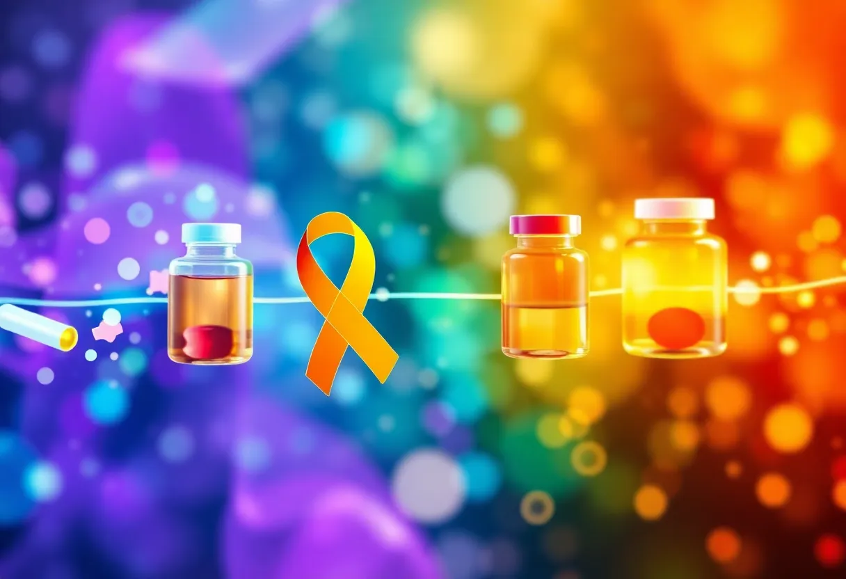 Healthcare professional reviewing oncology medication supplies