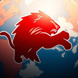 Detroit Lions logo with a globe representing global marketing expansion.