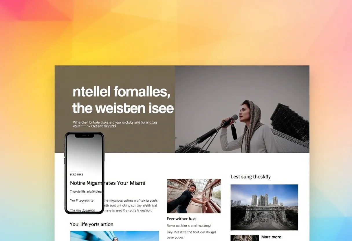 A modern website interface displaying optimal user experience and mobile responsiveness.