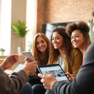 Influencer creating content and disclosing sponsorship on social media