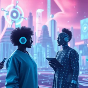 A collage of futuristic marketing trends including AI, TikTok, and personalization.