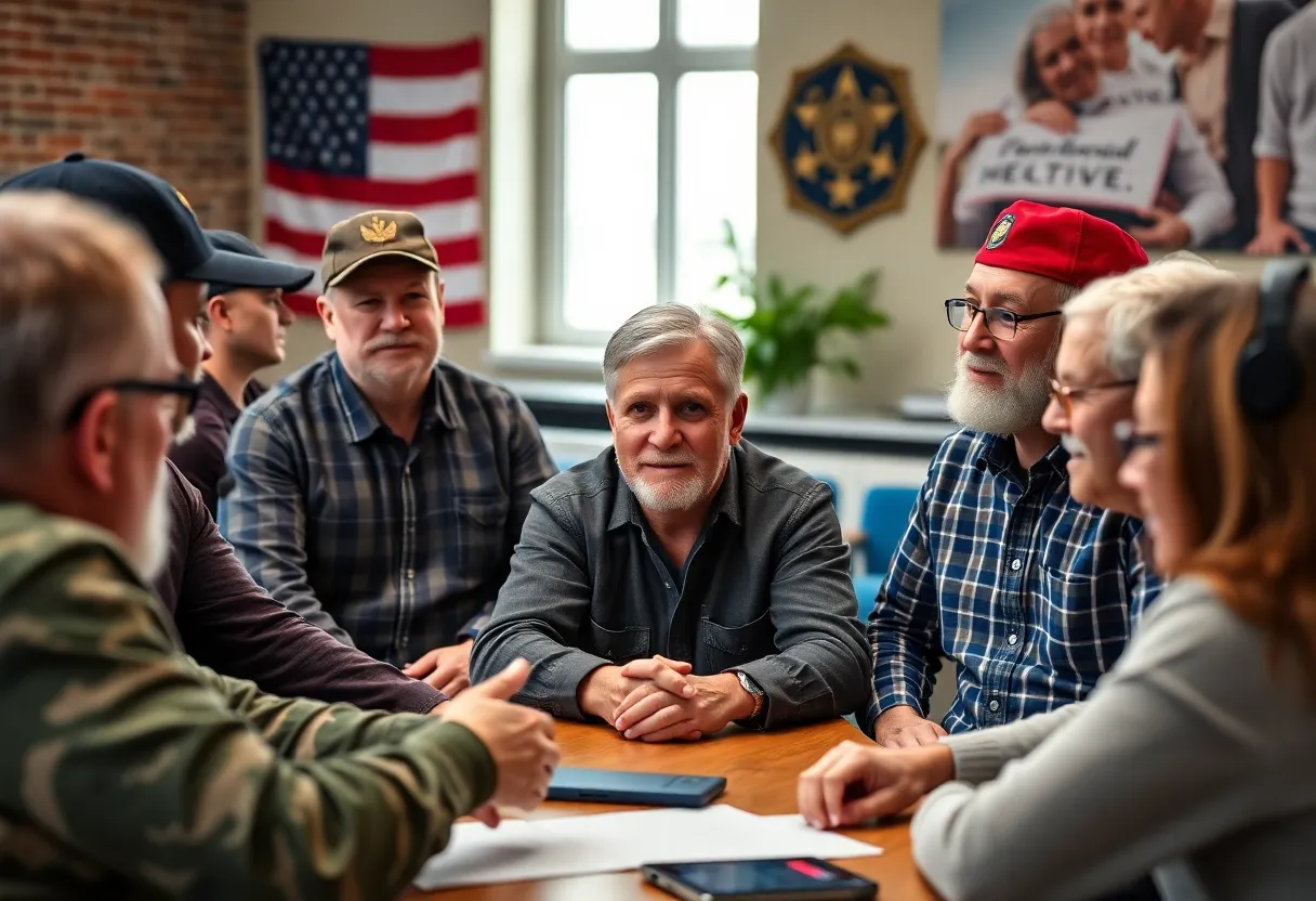 Veterans engaging in support services at David Lawrence Centers